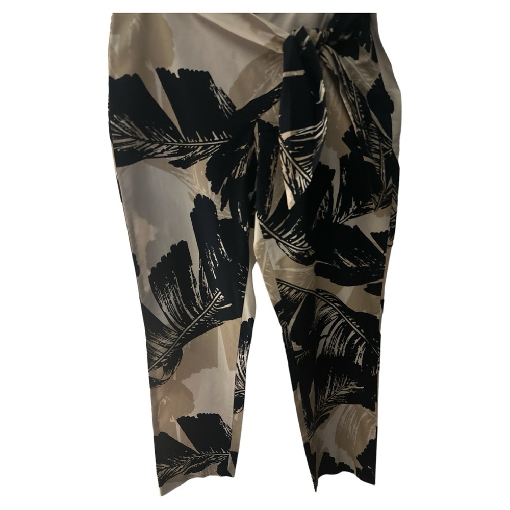 Zara Basic Collection Tie Front Cropped Pants Bla… - image 4